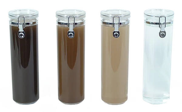 4 water samples_frilagd